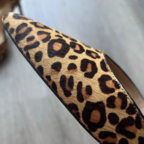 Sam Edelman Leopard Print Pointed Toe D'Orsay Heels Size 9.5 - Picture 5 of 6